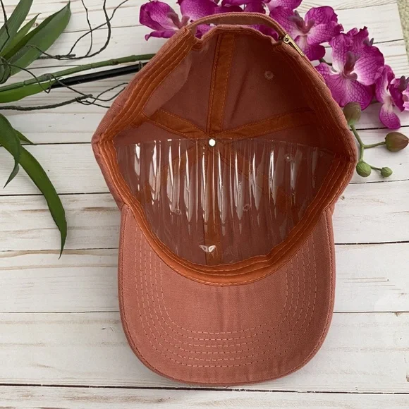 Coral Color Acid Washed Baseball Cap - Picture 5 of 5